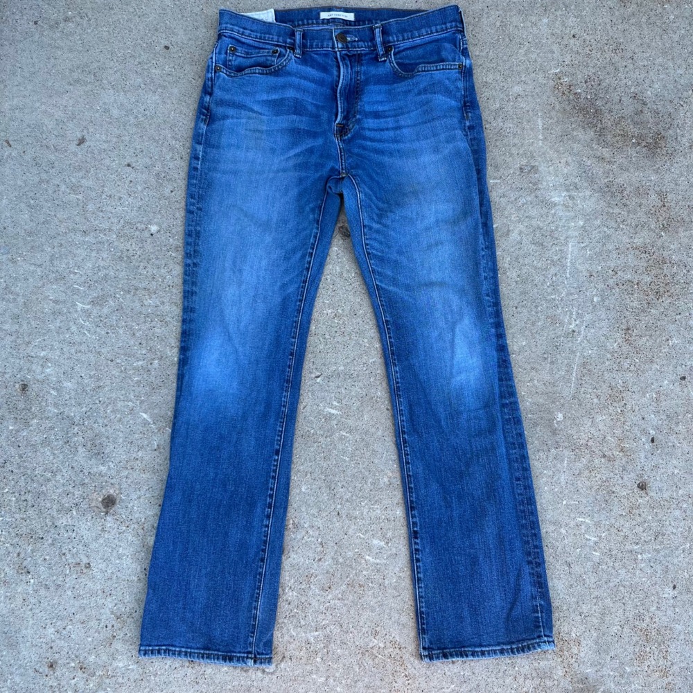 Abercrombie & Fitch Mens Bootcut Jeans Medium Wash A&F Stretch 31x32 Blue - Picture 3 of 7